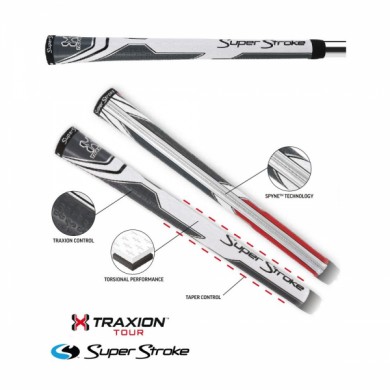 Super Stroke club grips TRAXION TOUR Grip Undersize White/Grey