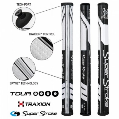 Super Stroke putter grip Traxion Tour Series 1.0 Black/White