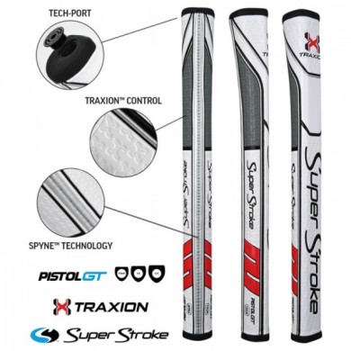 Super Stroke putter grip Pistol GT Tour White/Red/Grey