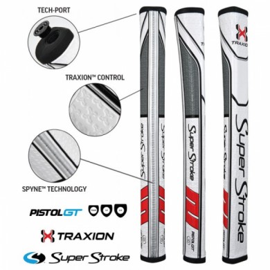 Super Stroke putter grip Pistol GT 1.0 White/Red/Grey