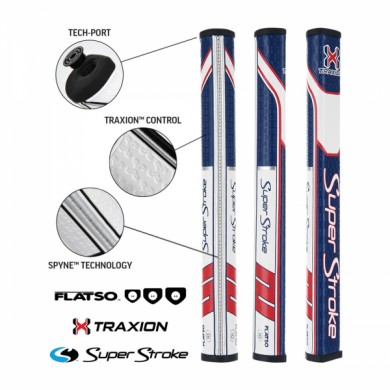 Super Stroke putter grip Pistol GT 1.0 Red/White/Blue