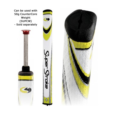 Super Stroke putter grip Flatso XL Core Weghted Putter - Yellow