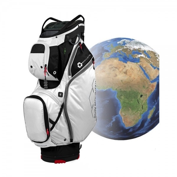 Sun Mountain 2021 ECOLITE Cart Bag Black/White/Gunmetal/Red