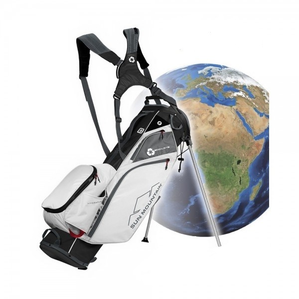 Sun Mountain 2021 ECOLITE Stand Bag Black/White/Gunmetal/Red