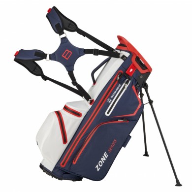 Bennington Stand Bag ZONE - Waterproof , Navy / White / Red