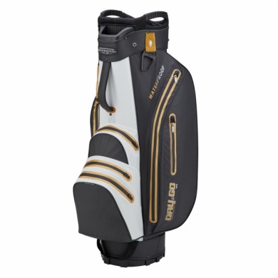 Bennington Cart bag GRID ORGA - Waterproof, Black / White / Gold