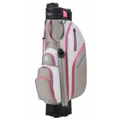 Bennington Cart Bag  QO 9 Water Resistant Grey / White / Pink