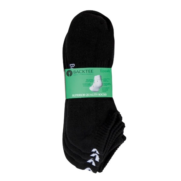BACKTEE LowCut Sock(1x3 pairs), Black, vel.  36-39