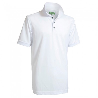 BACKTEE Mens Quick Dry Perf. Polo, Optical white, vel.S