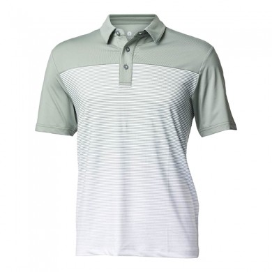 BACKTEE Mens Striped Polo, Agave green, vel.L