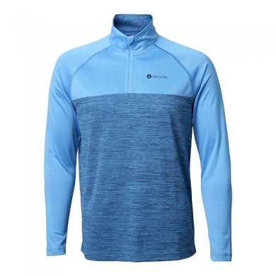 BACKTEE Mens Melange Zipneck Baselayer, Malibu blue, vel.L