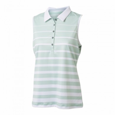 BACKTEE Ladies Striped QD UV Polo Top, Mint, vel.XS