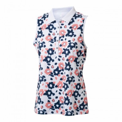 BACKTEE Ladies Flower QD UV Polo Top, Navy, vel.S