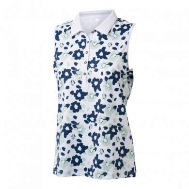 BACKTEE Ladies Flower QD UV Polo Top, Mint, vel.S