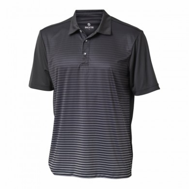 BACKTEE Mens WR QD OSM Shield Polo, Black, vel.L