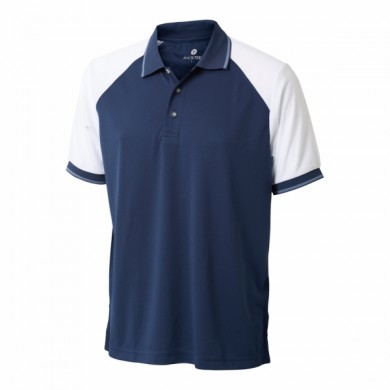 BACKTEE Mens Dobby Polo, Navy, vel.2XL