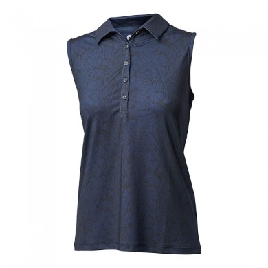 BACKTEE Ladies Snake UV Polo Top, Navy, vel.M