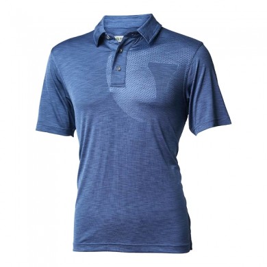 BACKTEE Mens Big Tee Melange Polo, Ensign blue, vel.2XL