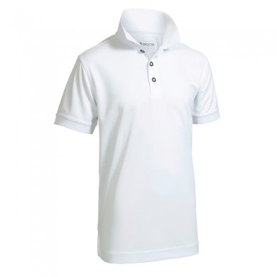 BACKTEE Junior Quick Dry Perf. Polo, Optical white, vel.140