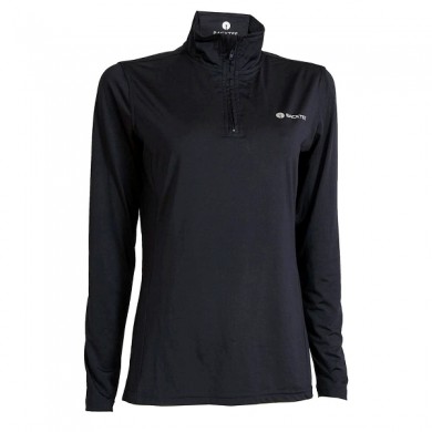 BACKTEE Ladies Zipneck Baselayer, Black, vel.S