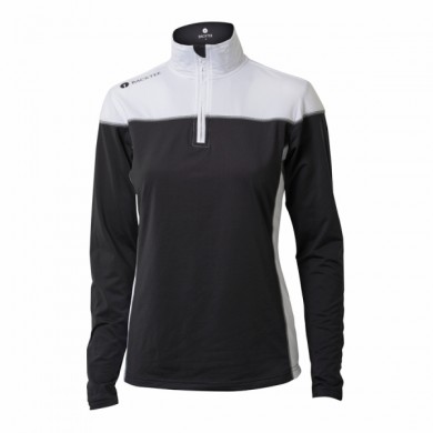 BACKTEE Ladies Zipneck Baselayer, Black, vel.XS