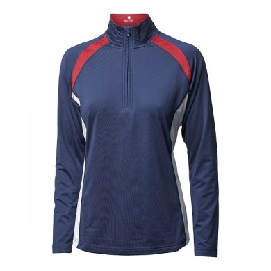 BACKTEE Ladies Zipneck Sport Baselayer, Navy, vel.S