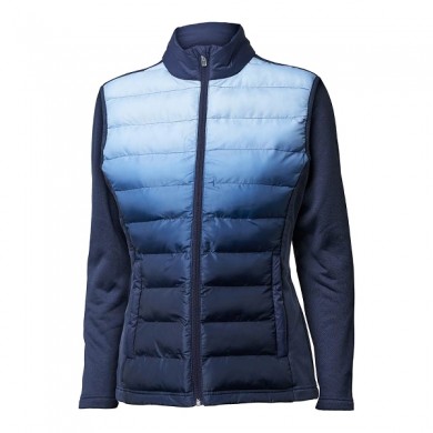 BACKTEE Ladies Dip Dye Quilt Jacket, Navy, vel.M