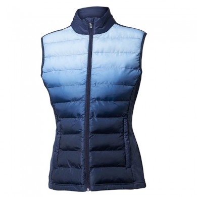 BACKTEE Ladies Dip Dye Quilt Vest, Navy, vel.L