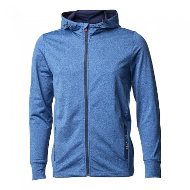 BACKTEE Mens Thermal Melange Hoodie, Ensign blue, vel.2XL