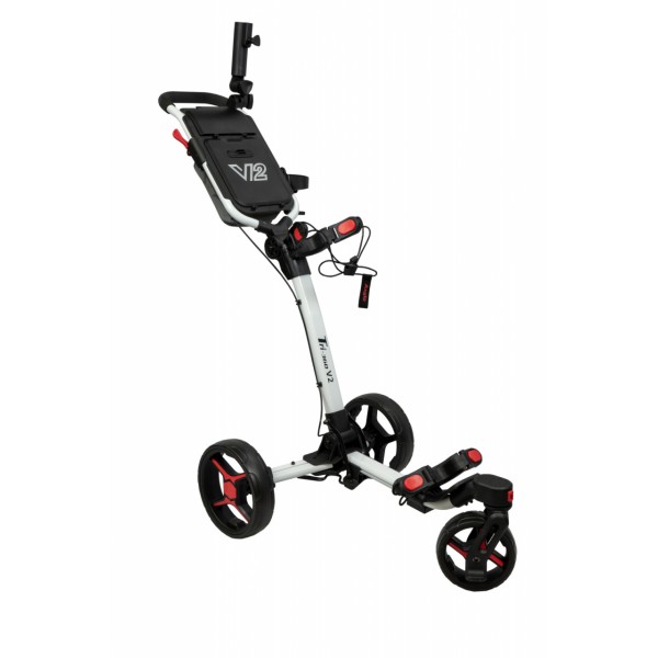 AXGLO Tri-360 V2 ruční tříkolový golfový vozík White / Red