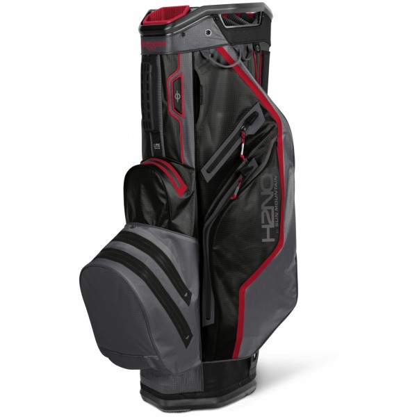 Sun Mountain H2NO Lite Cart Bag BLACK-GUN-RED