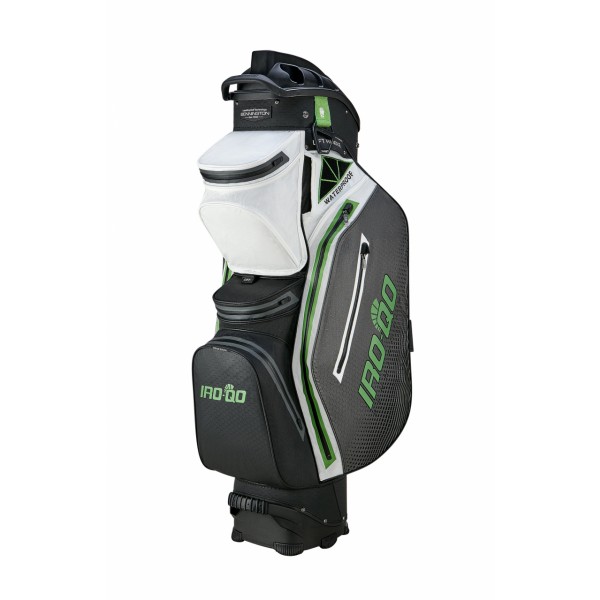 Bennington Cart bag IRO-QO - Waterproof, Black / White / Canon Grey / Lime