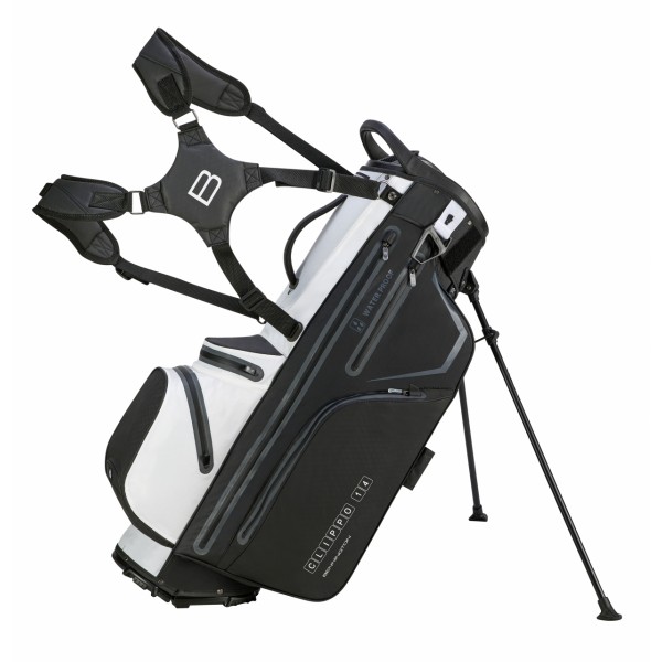 Bennington Stand Bag CLIPPO - Waterproof CLIPLOK, Black / White / Grey