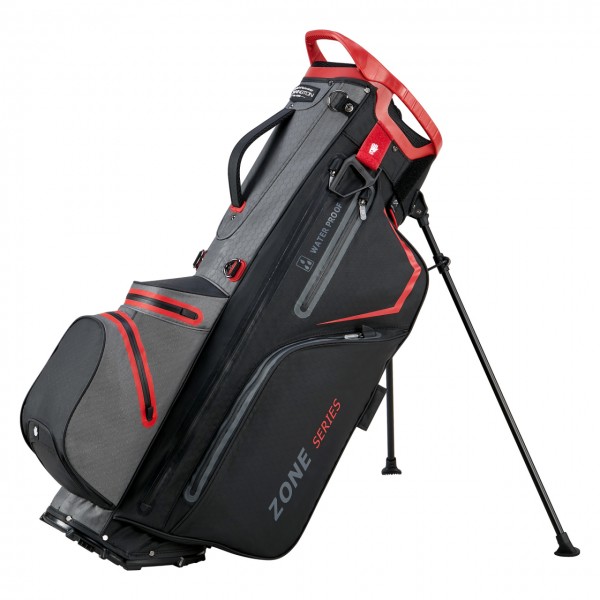 Bennington Stand Bag ZONE - Waterproof , Black / Canon Grey / Red