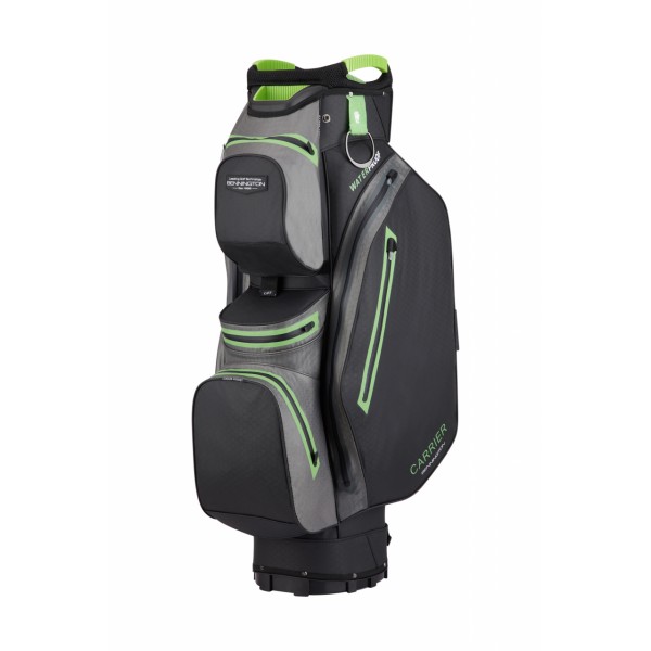 Bennington Cart Bag CARRIER - Waterproof, Black / Canon Grey / Lime