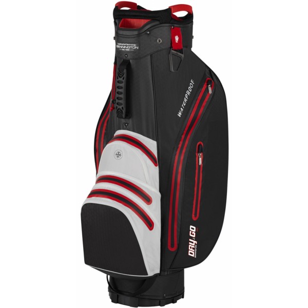 Bennington Cart bag GRID ORGA - Waterproof, Black / White / Red