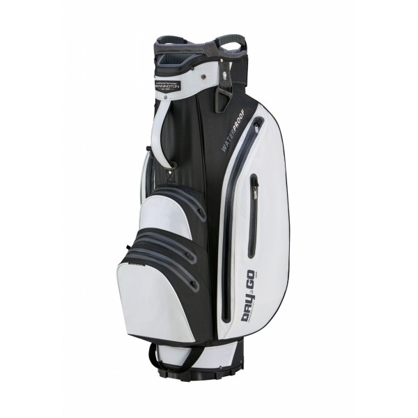 Bennington Cart bag GRID ORGA - Waterproof, White / Black