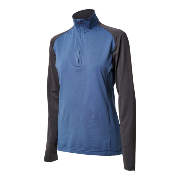 BACKTEE Ladies Zipneck Baselayer, Blue