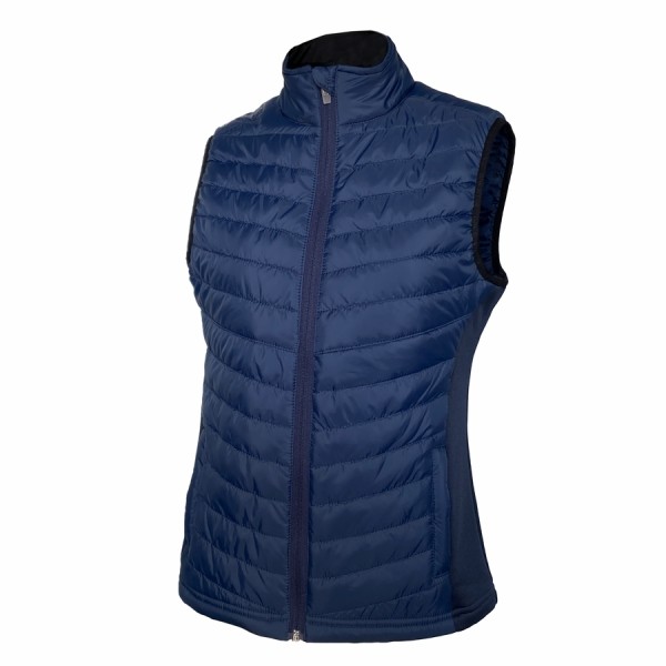 BACKTEE Ladies Light Thermal Vest, Navy