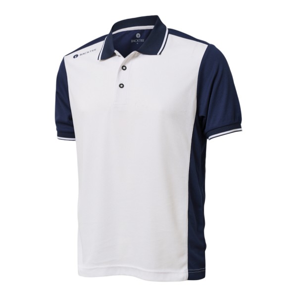 BACKTEE Mens Dobby Polo, Navy