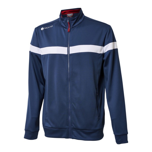 BACKTEE Mens Full Zip Shield Midlayer, Navy