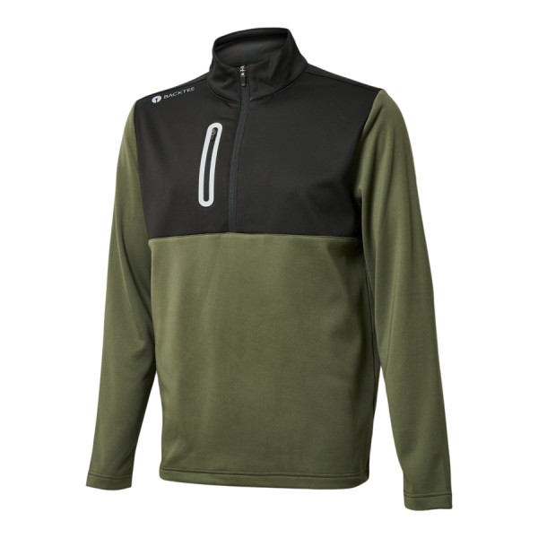 BACKTEE Mens Zipneck Shield Midlayer, Green