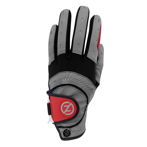 Zero Friction golfová rukavice pánská, levá, EXTREME cabretta Red/grey/Blk, ONE SIZE