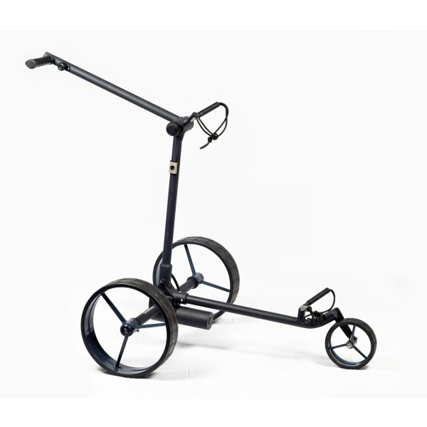 Golfový vozík Davies Caddy SMART Black matt s baterií až 36 jamek, šedá kola
