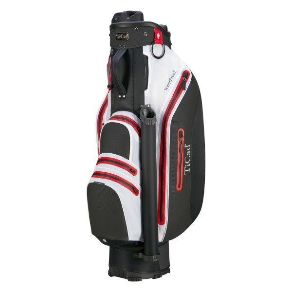 TiCad Cart Bag QO9 Premium Waterproof Black / White/ Red