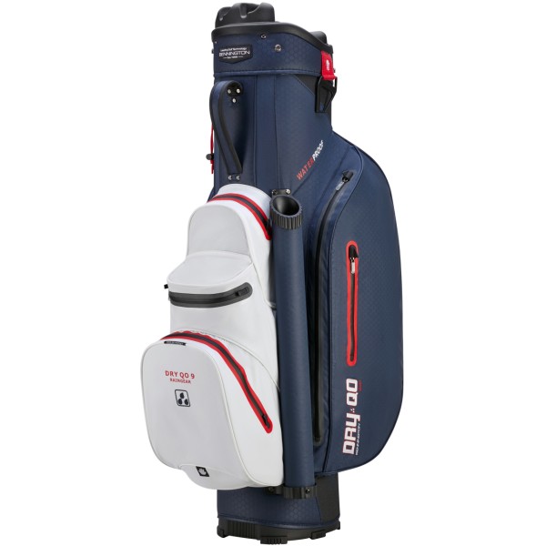 Bennington Cart Bag DRY-QO 9 + - Waterproof, Navy / White / Red