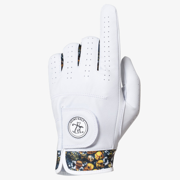 Skins golfová rukavice cabretta Ace of Skulls 