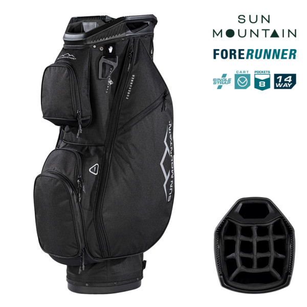 Sun Mountain FORERUNNER Waterresistant Cart Bag 14 WAY