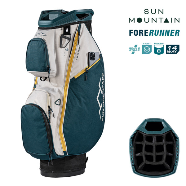 Sun Mountain FORERUNNER Waterresistant Cart Bag 14 WAY