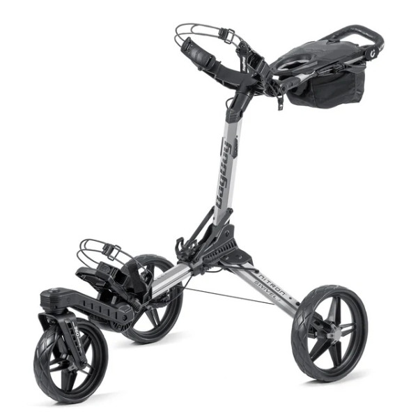 Ruční tříkolový golfový vozík Bag Boy Nitron Swivel 360° Silver / Charcoal